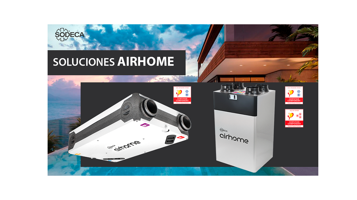 El nuevo recuperador de calor AIRHOME-350/V de SODECA, certificado con el estándar Passivhaus